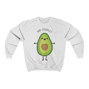 Cute Vegan Avocado CrewSweatshirt Unisex GUACAMOLE
